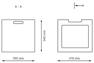 Oppbevaringskasse med plexiglass vindu B37 x D36 x H35 cm