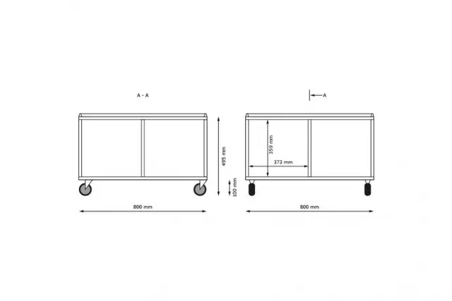 Lekebord B80 x D80 x H50 cm 
