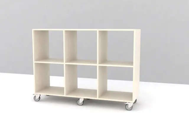 Kubus reol åpen 6 rom Med sokkel 