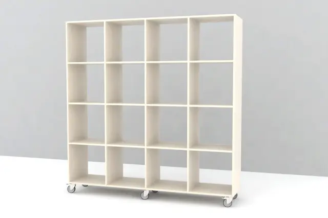 Kubus reol åpen 16 rom Med sokkel 