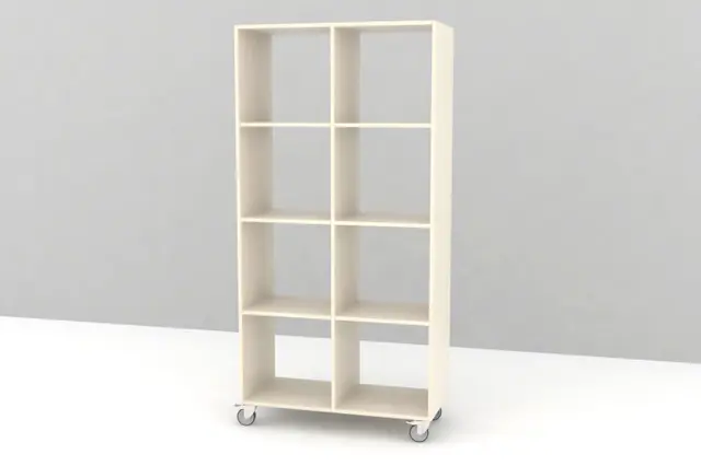 Kubus reol åpen 8 rom stående Med sokkel 