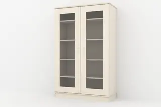 Materialskap med glassdører B100 x D45 x H160 cm