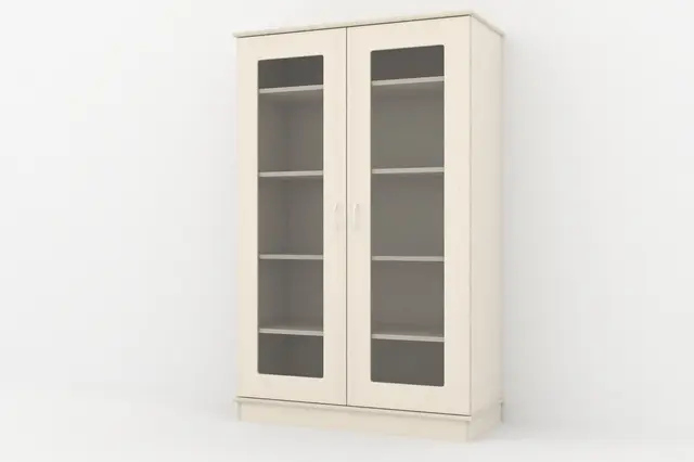 Materialskap med glassdører B100 x D45 x H160 cm 