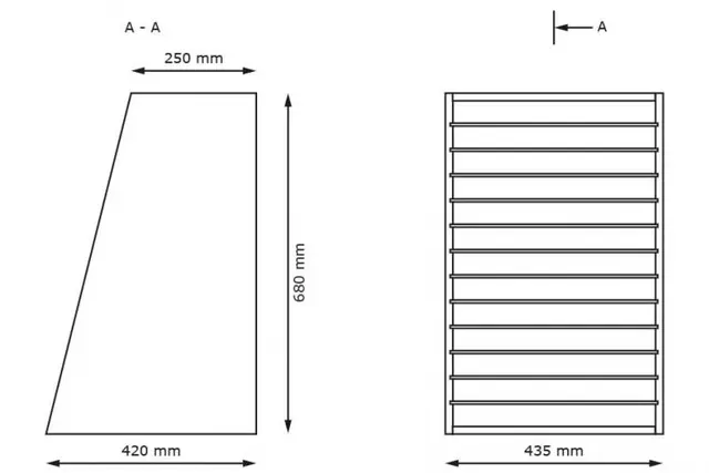 Puslespill reol B44 x D42/25 x H68 cm 