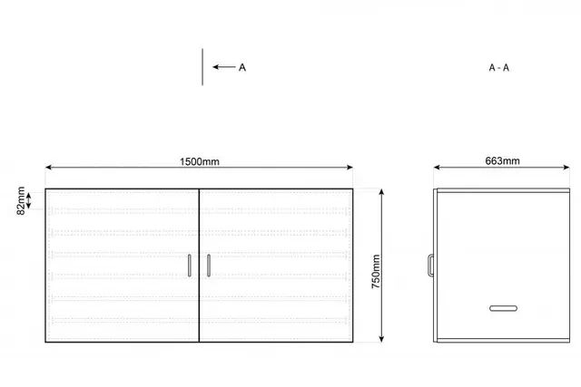 Madrasskap B150 x D65 x H75 cm 