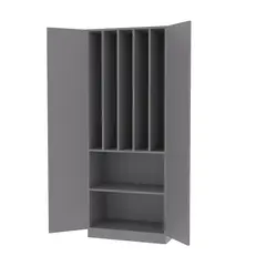 Madrasskap med d&#248;rer B80 x D46 x H203cm Antrasitt