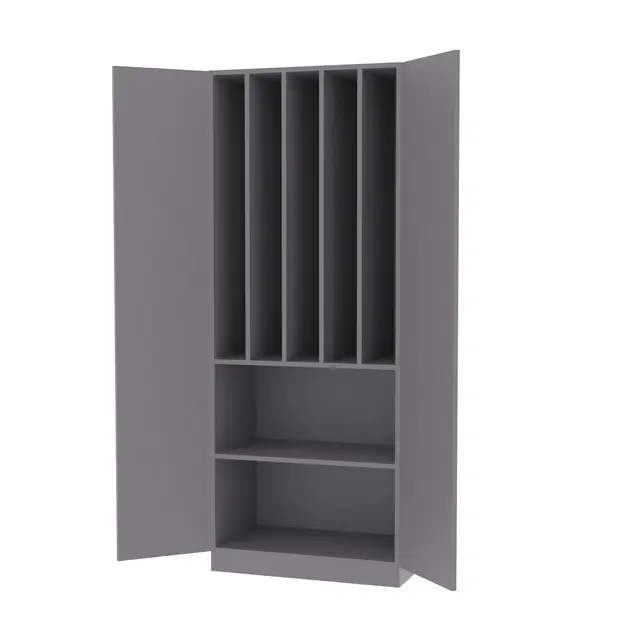 Madrasskap med dører B80 x D46 x H203cm Antrasitt 