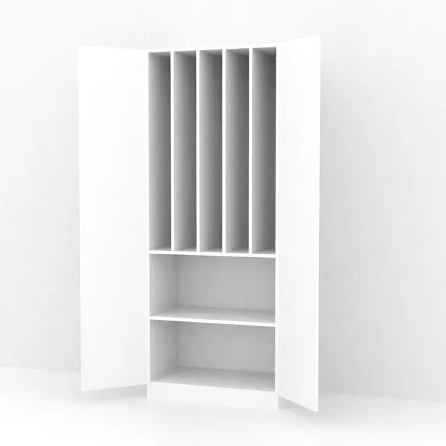 Madrasskap med dører B80 x D46 x H203cm Hvit 