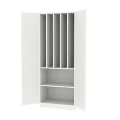 Madrasskap med d&#248;rer B80 x D46 x H203cm Lysgr&#229;