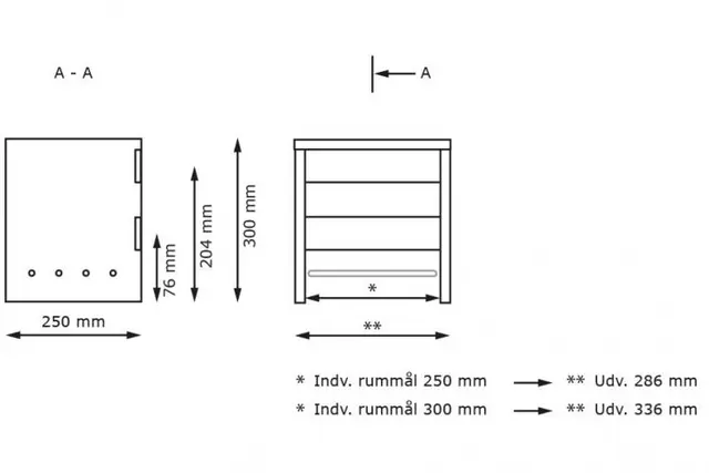 Line vegghengt benk 1 rom B29 x D25 x H30 cm 