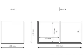 Stino personalskap B2 B81 x D41 x H41 cm