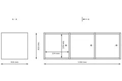 Stino personalgarderobe B3 B120 x D41 x H41 cm