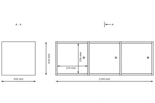Stino personalgarderobe B3 B120 x D41 x H41 cm