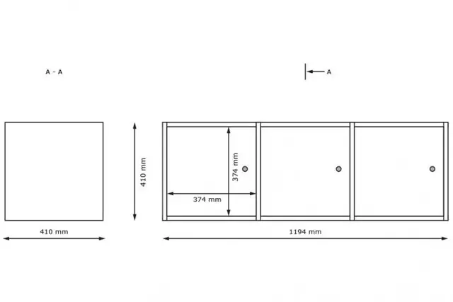 Stino personalgarderobe B3 B120 x D41 x H41 cm 