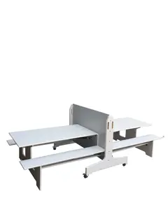 Sammenleggbart bord med benker H58/37 cm