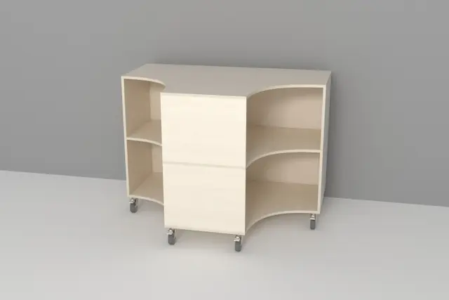 Kubus T- reol høy B119 x D45/83 x H86 cm 