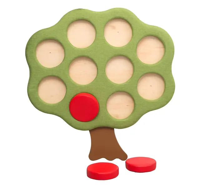 Epletre med 10 sitteputer B127 x D7 x H133 cm 