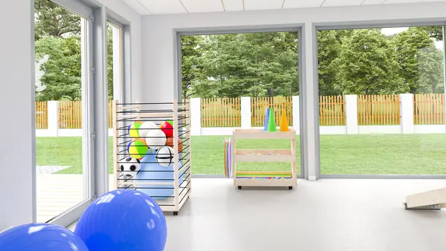 Oppbevaringsvogn for sportsutstyr B90 x D50 x H80 cm 