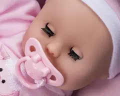 Baby softdukke med blunkeøyne L30 cm