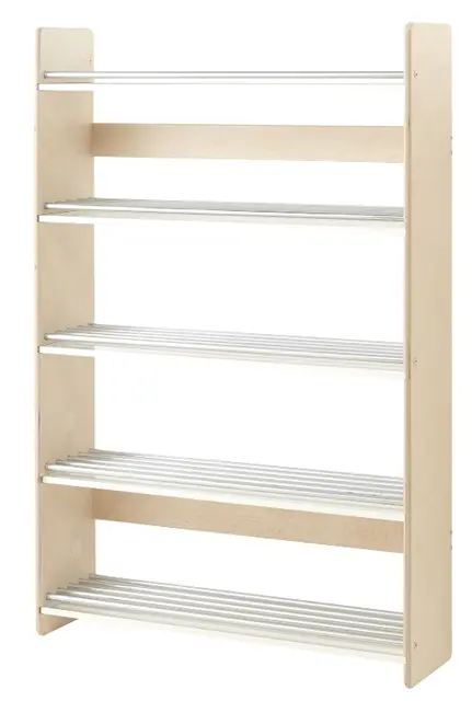 Støvelhylle klarlakkert B60 x D25 x H140 cm 
