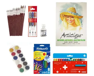 Akvarellmaling temapakke