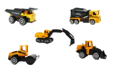 Anleggskjøretøy metall 1 stk, 7,5 cm