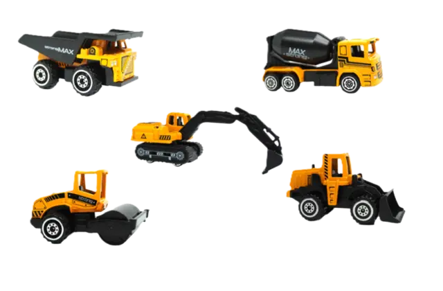 Anleggskjøretøy metall 1 stk, 7,5 cm 