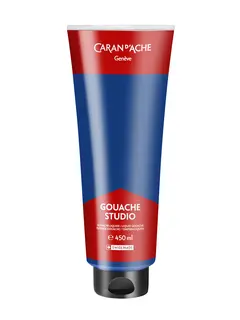 Caran d'Ache Gouache studio primær blå 450 ml