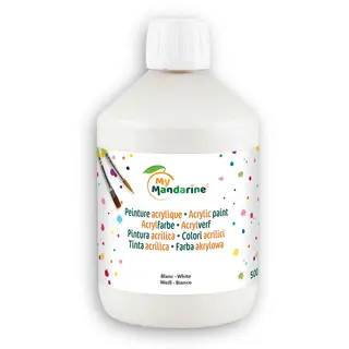 My Mandarine Akrylmaling hvit 500 ml