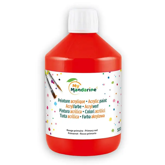 My Mandarine Akrylmaling primærrød 500 ml 