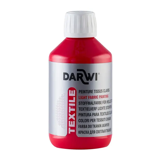 Darwi tekstilmaling rød 250 ml 