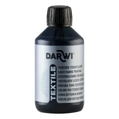 Darwi tekstilmaling sort 250 ml