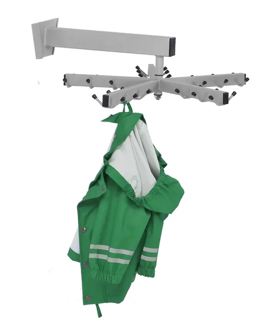 Tørkestativ roterende for vegg Ø48 x D55 cm 