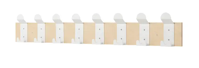 Stabil kroklist hvit B144 x D6 x H 21 x cm 