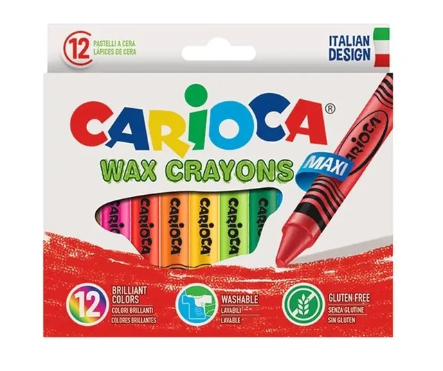 Carioca voksfargestifter tykke 12 stk 