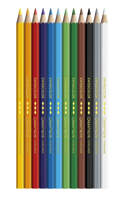 Caran d'Ache Swisscolor fargeblyanter 12 stk 