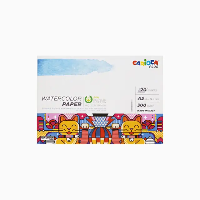 Carioca akvarellblokk A5 300 g, 20 ark 