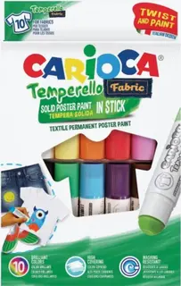 Tekstil fargestifter 10 stk