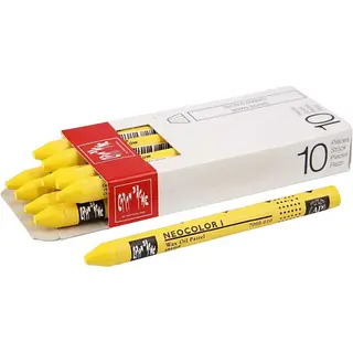 Caran d'Ache Neocolor I gul 10 stk