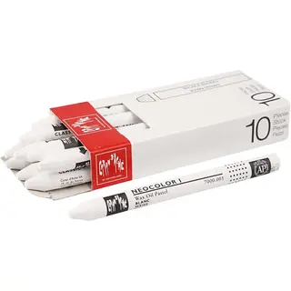 Caran d'Ache Neocolor I hvit 10 stk