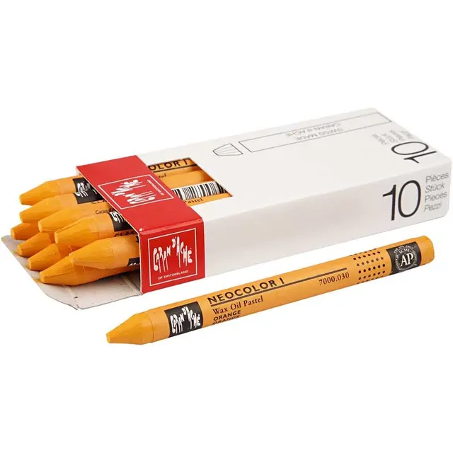 Caran d'Ache Neocolor I oransje 10 stk 