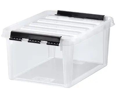 Plastkasse med lokk B34 x D25 x H16 cm 