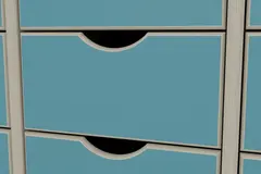 Skuffeseksjon til Kubus 3 skuffer Lys blå