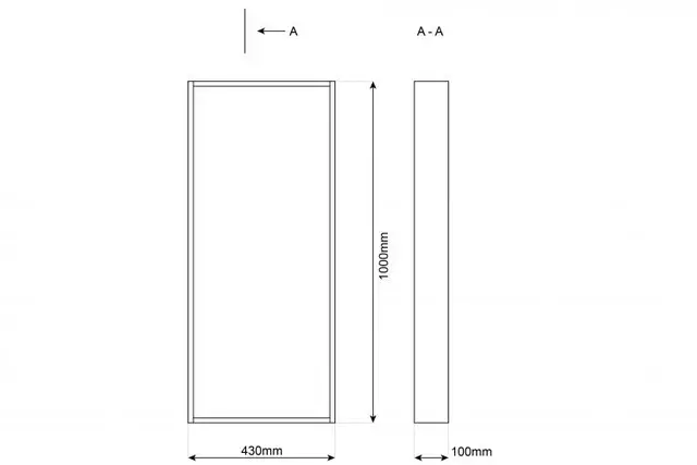 Tivolispeil 3 stk B43 x D10 x H100cm 