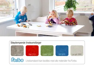 Funky støydempende multibord B150 x D150 x H73 cm