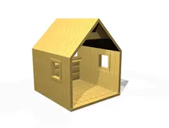 Lekehus m butikk og 2 vinduer L150 x B150 x H193