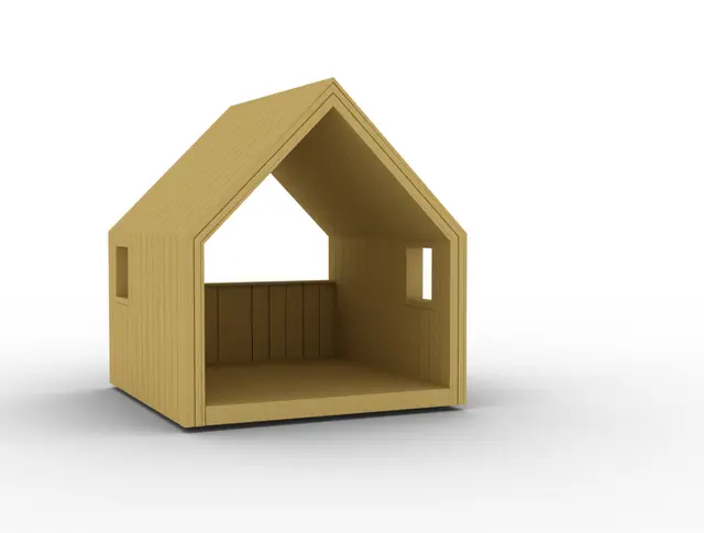 Lekehus m butikk og 2 vinduer 