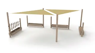 Basic sansehage med solseil