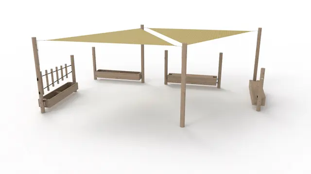 Basic sansehage med solseil 