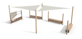 Basic sansehage med solseil